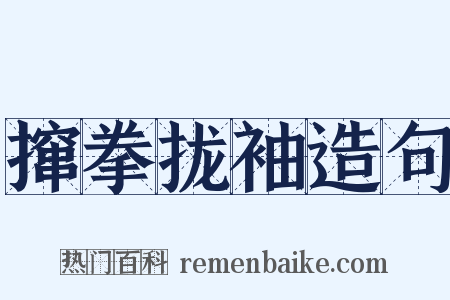 撺拳拢袖造句是什么意思的图片